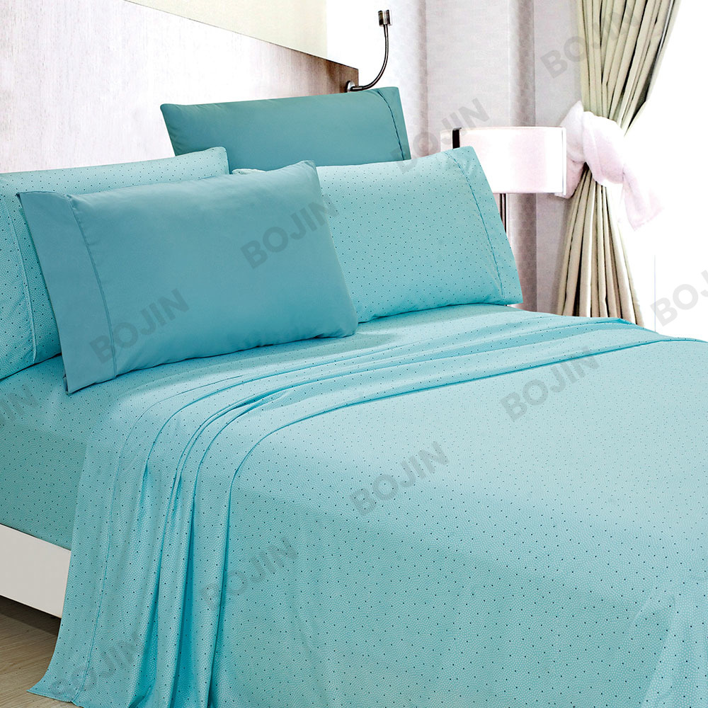 3/4pcs luxo 100% poliéster anti-rugas e anti-manchas microfibra impresso conjunto de lençóis conjunto de cama